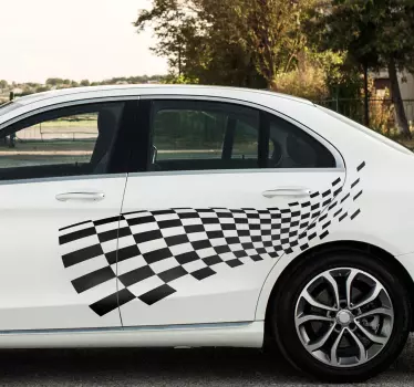 Autoaufkleber mit Rennflagge - TenStickers