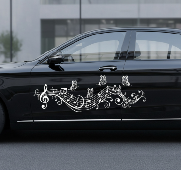 Autoaufkleber mit schönen schmetterlingsmelodien - TenStickers
