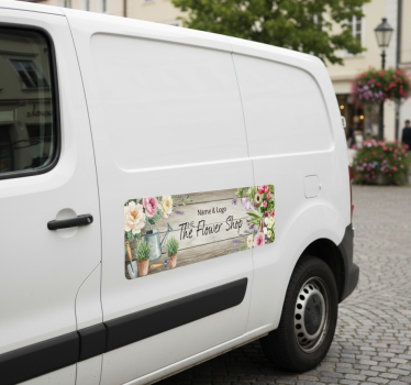 Autoaufkleber name und logo blumengeschäft - TenStickers