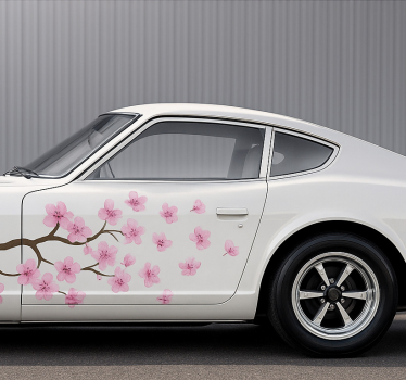 Autoaufkleber pinke kirschblüten aufkleber - TenStickers