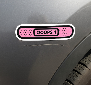 Autoaufkleber pinkes „oops“ pflaster - TenStickers