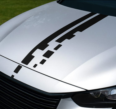 Autoaufkleber pixel rennstreifen - TenStickers