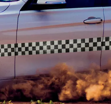 Autoaufkleber Rennstreifen Ziellinie - TenStickers