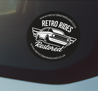 Autoaufkleber retro runder windschutzscheibe - TenStickers