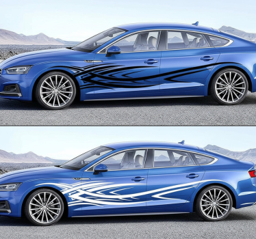 Autoaufkleber scharfe dynamische welle - TenStickers