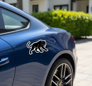 Autoaufkleber scharferzahniger schwarzer panther - TenStickers