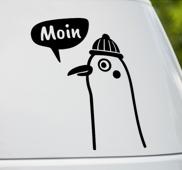 Autoaufkleber schwarzes huhn, moin - TenStickers