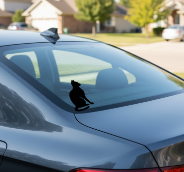 Autoaufkleber sitzende katzenkontur - TenStickers