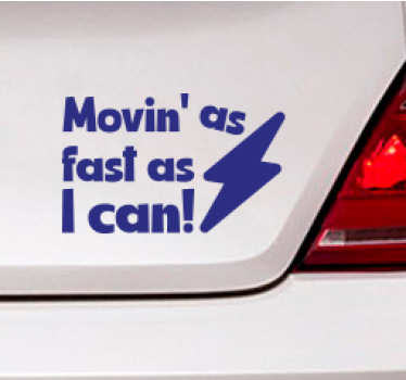 Autoaufkleber so schnell ich kann - TenStickers