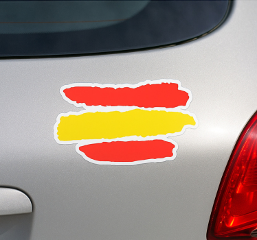 Autoaufkleber spanien flagge pinselstrich - TenStickers