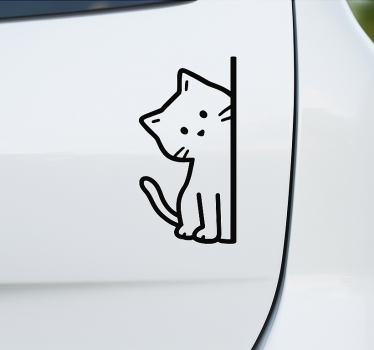 Autoaufkleber süße einfache katze - TenStickers