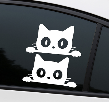 Autoaufkleber süße katzen zwillinge - TenStickers