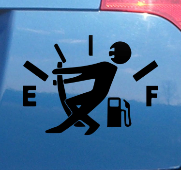 Autoaufkleber tankanzeige humor - TenStickers