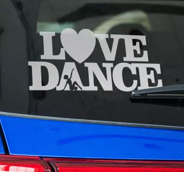 Aufkleber mit Text Love Dance für Auto - TenStickers