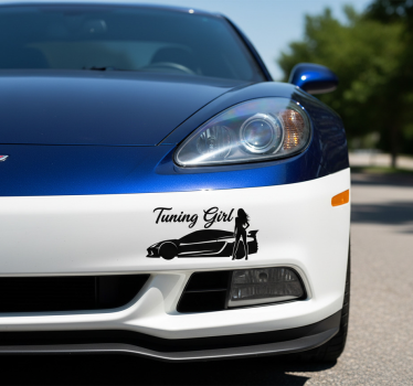 Autoaufkleber tuning girl schwarz design - TenStickers