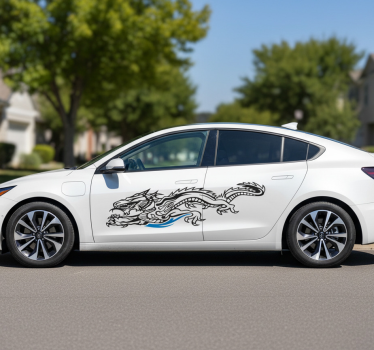 Autoaufkleber umreißender wilder drache - TenStickers