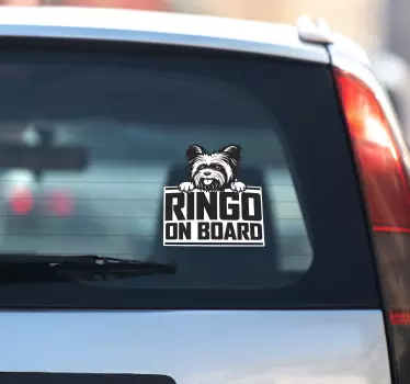Autoaufkleber verspielt hundeschild - TenStickers