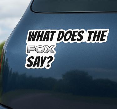 Autoaufkleber was sagt der fuchs? - TenStickers