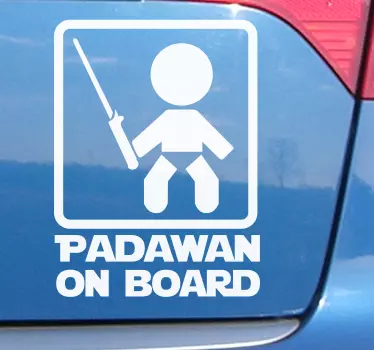 Padawan on Board einfarbig Baby on Board Aufkleber - TenStickers