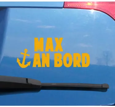 Baby Autoaufkleber Anker mit Namen - TenStickers