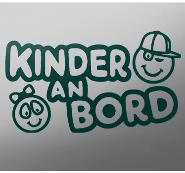 Baby Autoaufkleber Einfarbige glückliche kinderzeichnung - TenStickers