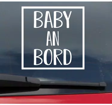 Baby Autoaufkleber Einfarbiges minimalistisches zeichen - TenStickers
