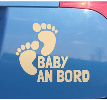 Fußabdrücke Baby on Board Aufkleber - TenStickers