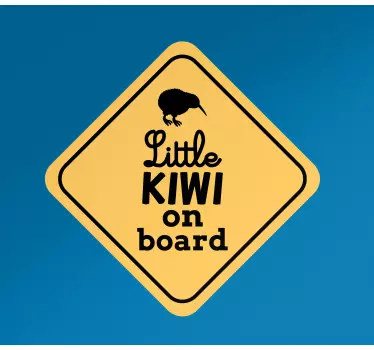 Baby Autoaufkleber Kleine kiwi an bord - TenStickers