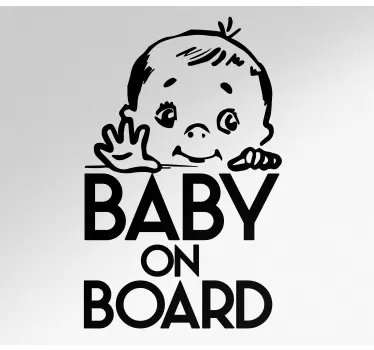Süßes Baby Baby on Board Aufkleber - TenStickers