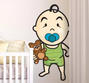 Baby mit Teddy Sticker - TenStickers