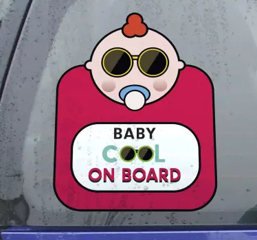 Baby on board aufkleber baby cool charakter - TenStickers