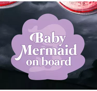 Baby on board aufkleber baby meerjungfrau alarm - TenStickers