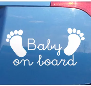 Baby on Board Aufkleber babyfußabdrücke-zeichen - TenStickers