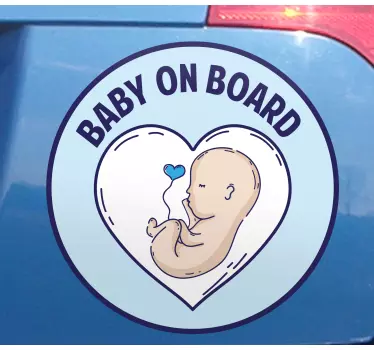 Baby on board aufkleber herzliche babyankündigung - TenStickers