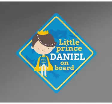Baby on board aufkleber kleine prinz personalisierung - TenStickers