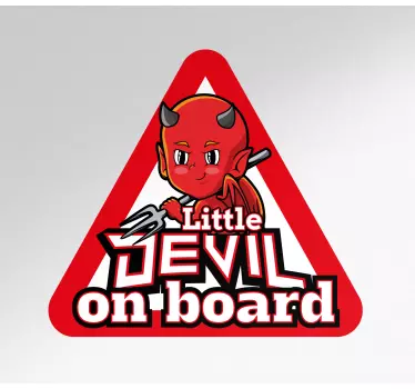 Baby on board aufkleber kleiner teufel aufkleber - TenStickers