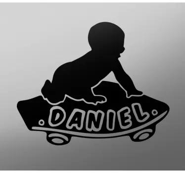 Baby on board aufkleber krabbelndes baby figur - TenStickers