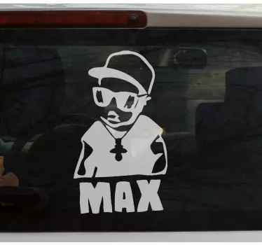 Baby on board aufkleber mit stilvoller silhouette - TenStickers