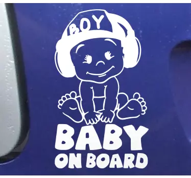 Baby on board aufkleber mit süßem babydesign - TenStickers