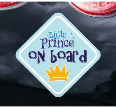 Baby on board aufkleber prinzchen schild - TenStickers