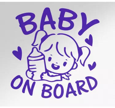 Baby on board aufkleber süßes baby warnschild - TenStickers