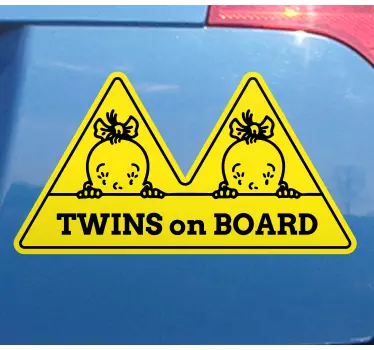 Baby on board aufkleber zwillingswarnung - TenStickers