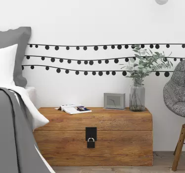 Ball Girlande Kopfteil Wandtattoo - TenStickers