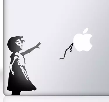 Laptop Aufkleber Mädchen mit Luftballon Banksy Design - TenStickers