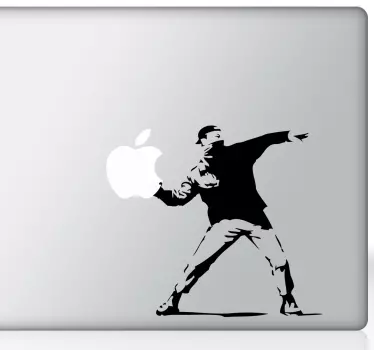 Banksy Revolution Laptop Sticker - TenStickers