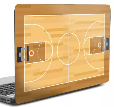 Basketballfeld Laptop Aufkleber - TenStickers