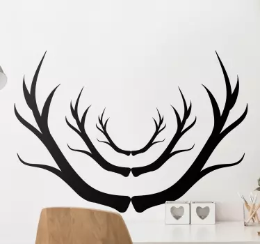 Bauernhof wandtattoo mit stilisierten geweihen - TenStickers