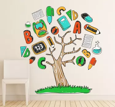 Baum Schule Aufkleber - TenStickers