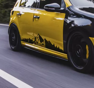 Berge Silhouette Autoaufkleber - TenStickers