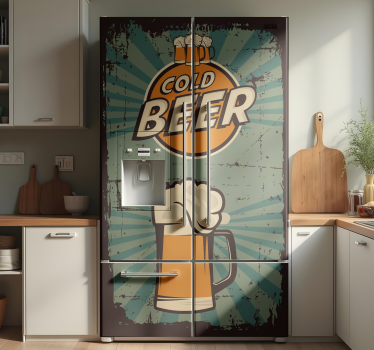 Kühlschrank Folie Bierkrüge - TenStickers